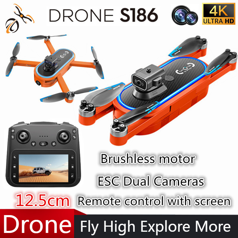 Drone Gimbal 2 Axis - 2025 S186 Drone Profesyonel 4 K