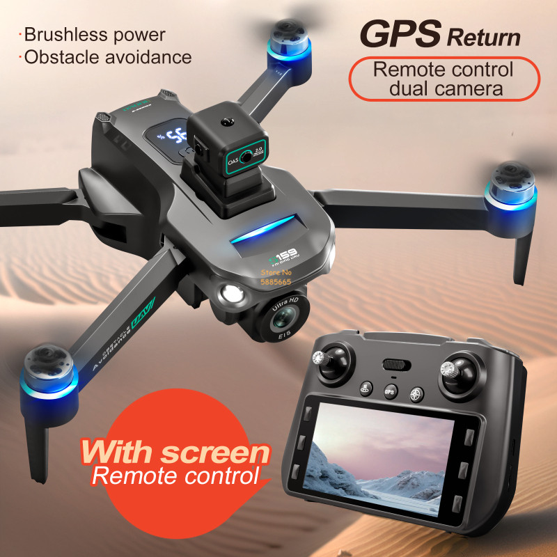 Drone Gimbal Brushless - 8K Çift Kamera 5G WIFI FPV