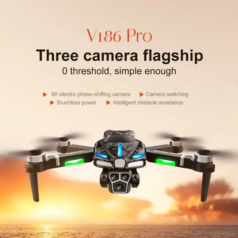 Yeni V186 Pro Drone Profesyone - Drone Gimbal 2 Axis incelemesi ve fiyatı