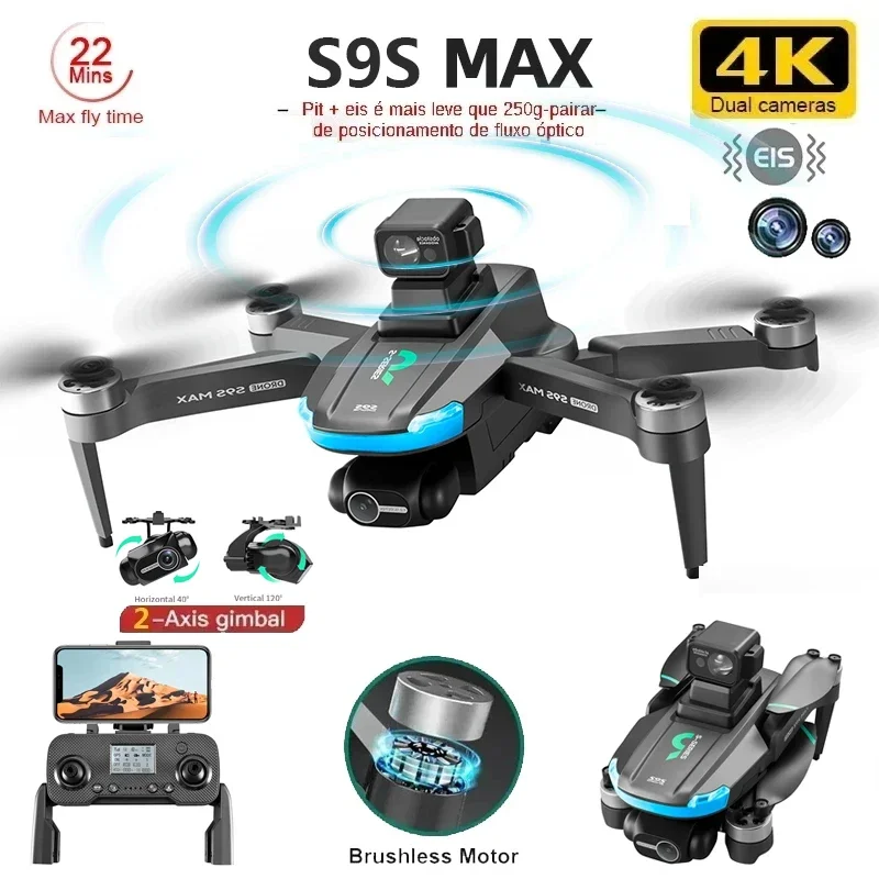 YENI S9S MAX MINI Drone 4K 2 E - Drone Gimbal Brushless incelemesi ve fiyatı